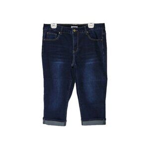 Bleu Capri Jeans 16W Women's Blue Casual Cuffed 5 Pocket
